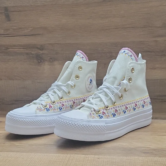 Converse White High-Top Sneakers with Classic Design - Picture 1 of 15